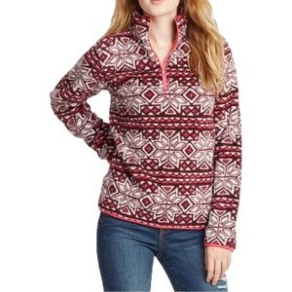 Prince & Fox Nordic 1/4 Zip Pullover Sweater Fuzzy Icelandic Fairisle